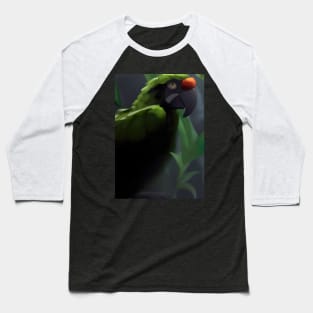 Green Jungle Bird Baseball T-Shirt